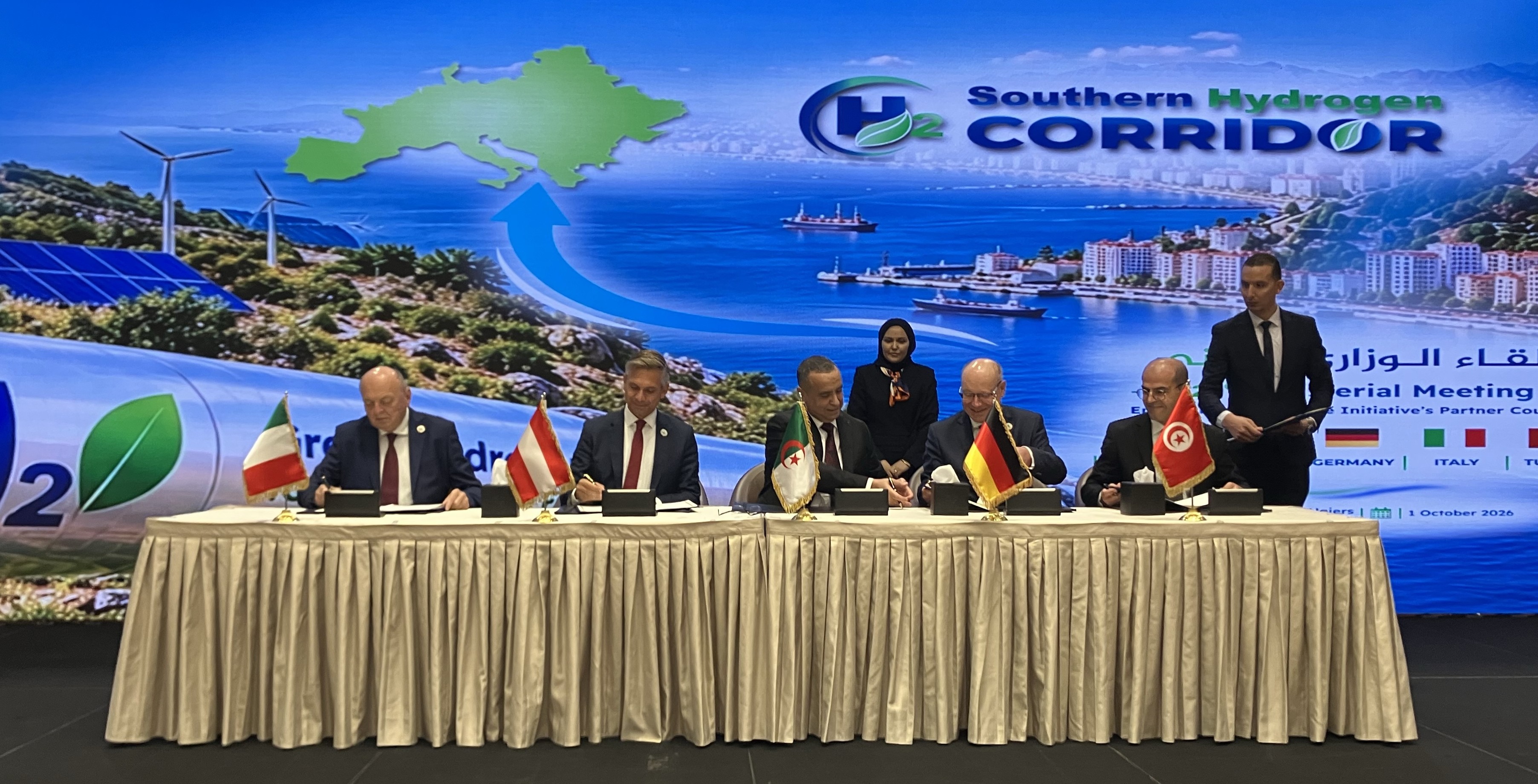 Politische Absichtserklärung zum grünen Wasserstoffkorridor zwischen Algerien und Europa
